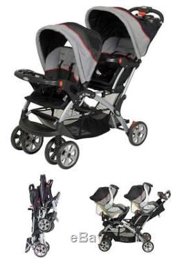 Baby Trend Double Travel System Stroller Baby Infant Twin Car Seat Carrier Frame