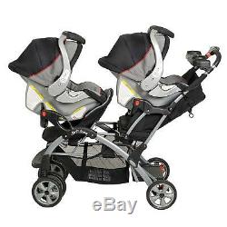 Baby Trend Double Travel System Stroller Baby Infant Twin Car Seat Carrier Frame