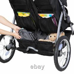 Baby Trend Expedition EX Swivel Travel Jogging Double Baby Stroller, Griffin