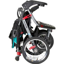Baby Trend Navigator Double Jogging Stroller Tropic Blue/ Black Baby Twin Jogger