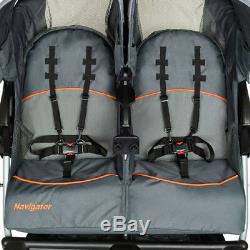 Baby Trend Navigator Double Jogging Stroller Twins Child Travel Fits Car Seats