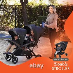 Baby Trend Sit N' Stand Double Stroller with EZ-Lift Car Seat (2 Pack), Stormy