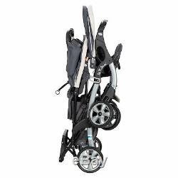 Baby Trend Sit N' Stand Easy Fold Twin Double Infant Toddler Stroller, Magnolia