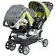 Baby Trend Sit N Stand Infant Toddler Twin Tandem 2 Seat Double Stroller, Carbon