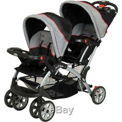 Baby Trend Sit N Stand Plus Double Stroller Gray Black Millennium 2 Babies Twins