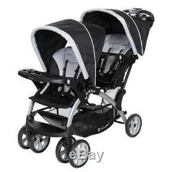 Baby Trend Sit-N-Stand Twin Tandem 2-Seat Double Stroller, Stormy (Open Box)