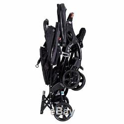 Baby Trend Twin Double Stroller Sit N Stand Two Flex Loc Car Seats with Base
