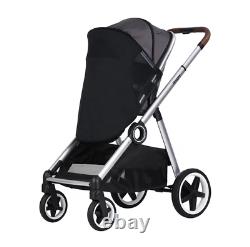 Baby Twin Stroller Double Stroller Luxury Tandem withSecond Seat, Mosquito Net