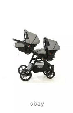 Baby Twin Travel System Double Pushchair Car Seats Cot BARGAIN Onyx Tandem