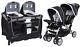 Baby Twins Combo Playard Infant Stroller With 2 Car Seats Bag Unisex Travel Set