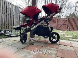 Baby jogger city select double stroller in red