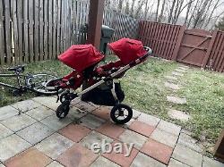 Baby jogger city select double stroller in red