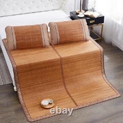 Bamboo Mat Double Faces Folding Mat For Bed Cool Feeling Foldable Rattan Mat New