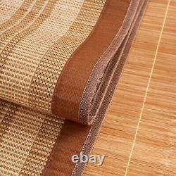 Bamboo Mat Double Faces Folding Mat For Bed Cool Feeling Foldable Rattan Mat New