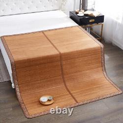 Bamboo Mat Double Faces Folding Mat For Bed Cool Feeling Foldable Rattan Mat New