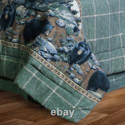 Bears Cotton Bed Comforter Set 4-PC Bedding Sham Skirt Set King Full Twin Size