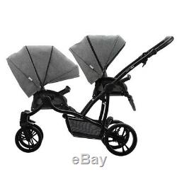 Bebetto 42 Simple 2in1 twin stroller double pram pushchair tandem