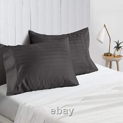 Bedding Collection 1000 TC OR 1200 TC Egyptian Cotton Gray Stripes Choose Item