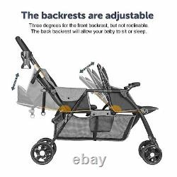 Besrey Double Stroller with a Rain Cover Buggy Pushchair Pram Twins Stroller