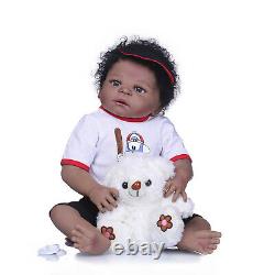 Big Toddler Reborn Baby Twins Dolls Balck Silicone Girl&Boy Real Double Twins