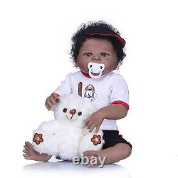 Big Toddler Reborn Baby Twins Dolls Balck Silicone Girl&Boy Real Double Twins