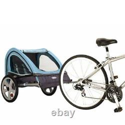 Bike Trailer Kid Carrier Bicycle Double Twin Toddler Baby Infant Pet Dog Folding