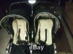 Black Combi Twin Savvy E Stroller Discontinued Folds Vertically