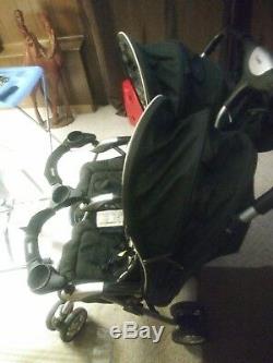 Black Combi Twin Savvy E Stroller Discontinued Folds Vertically
