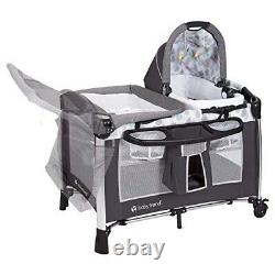 Black Compatible Travel System Baby Stroller Frame Car Seat Playard Diaper Bag