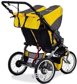 Bob Ironman Duallie Twin Baby Jogger Double Jogging Stroller Yellow NEW 2016