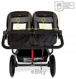 Bob Revolution Flex 3.0 Duallie Twin Baby Double Stroller 2019 Graphite Black