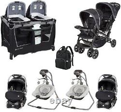 Boy or Girl Deluxe Combo Twins Set Baby Stroller Car Seat Swing Chair Pack Play