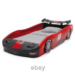 Boys Red Turbo Race Car Twin Plastic Toddler Race Car Bed Kid Child Bedroom