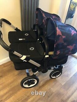 Brand New Bugaboo Donkey2 Duo Or Twin Sets With A Choice Of Coloured Hoods