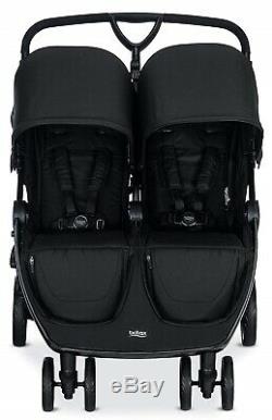 Britax B-Lively Lightweight Quick Fold Twin Baby Double Baby Raven NEW 2019