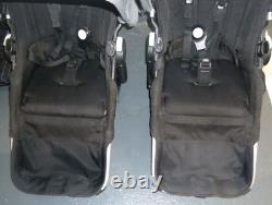 Bugaboo 2017 Donkey 2 Twin Stroller Set Aluminum/Black