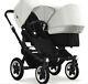 Bugaboo Donkey2 Twin Seat And Bassinet Stroller Black Withwhite Canopy (2019)