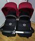 Bugaboo Donkey 2 Twin Ruby Red Hoods Great Condition