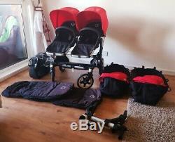 Bugaboo Donkey Duo Twins/Double/Single with accessories Red