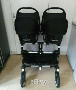 Bugaboo Donkey Off White Full Twin Sets With Car Seats, Footmuffs Etc