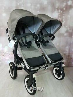 Bugaboo Donkey Twin Double Pushchair Pram Unisex New Mineral Taupe/ Mono / Duo