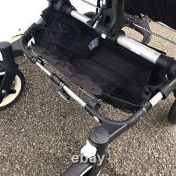 Bugaboo Donkey Twin Duo Black Stroller Pushchair Parasol Buggy Board Carrycot