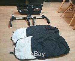 Bugaboo Donkey Twin Pram Double Buggy Carry Cots + Loads Extra Mint Black / Red