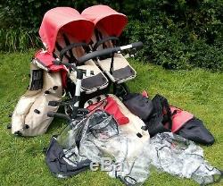 Bugaboo Donkey Twin Pushchair Includes Maxi Cosi Car Seat Adapter, Raincovers