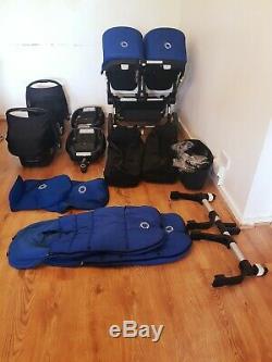 Bugaboo Donkey duo Twins/Double/Single Royal Blue travel system full package