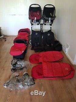 Bugaboo donkey duo twins/double/single with accessories