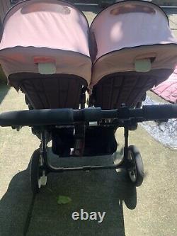 Bugaboo donkey twin stroller With Soft Pink Canopies & Many Accessories