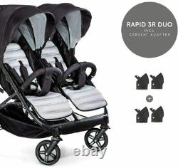 Buggy Pushchair 2 Seat Stroller Double Stroller Twin Pram With Car Seat Adaptor