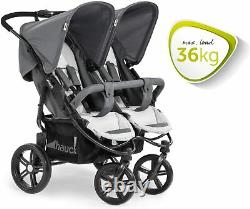 Buggy Pushchair Stroller Pram 2 Seat Double Buggy Twin Stroller With Large Wheel