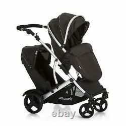Buggy Pushchair Stroller Pram 2 Seat Double Buggy Twin Stroller With Rain Cover